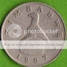 1997 ZIMBABWE 20c COIN                         SUN233