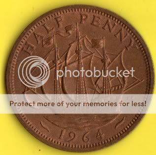 1964 BRITISH HALF PENNY                                        SUN305