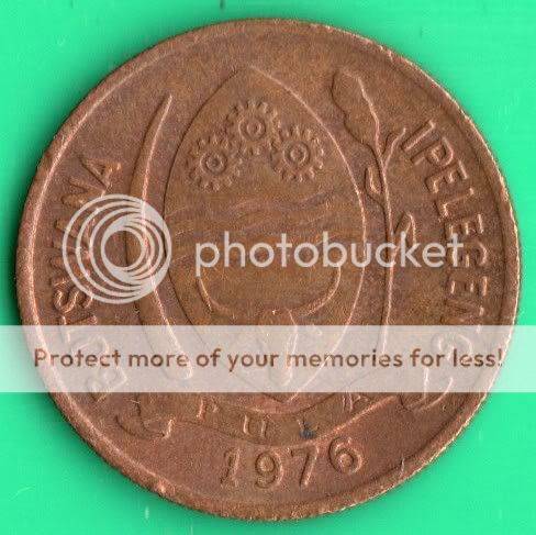 1976 BOTSWANA 5 THEBE                        SUN312