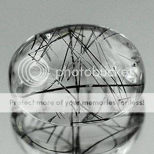 BEAUTIFUL 3.06Cts  White with Black needles Rutile Quartz- A must have !