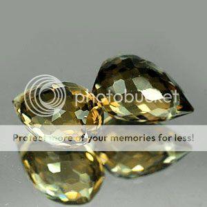 11.36Cts Natural Smokey Quartz Briolette Cut Pair! - Winner takes all!
