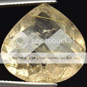 UNIQUE! 20.02Ct  White Rutile Quartz Pear Cut  - Don't miss out  !