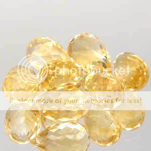 Awesome ! 22.83Ct(7pcs)  Natural Golden Citrine Briolette Lot    - A must have !