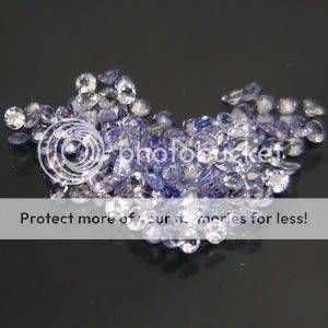 7.62Cts(161Pcs) Natural Blue- Violet Tanzanites Round Cut  LOT! - STUNNING