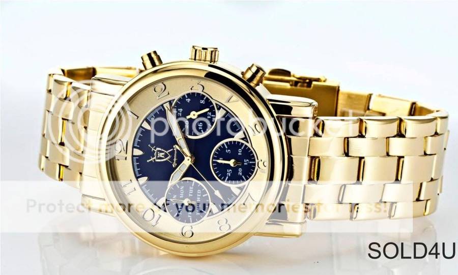 Original German Luxury Konigswerk Full Cycle steel band GOLD BLUE! HINGUCKER 2012