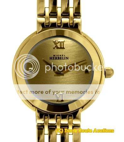 MICHEL HERBELIN 18CT GOLD PLATED BRACELET WATCH 17032/BP13 - *** R 8,000-00 ***