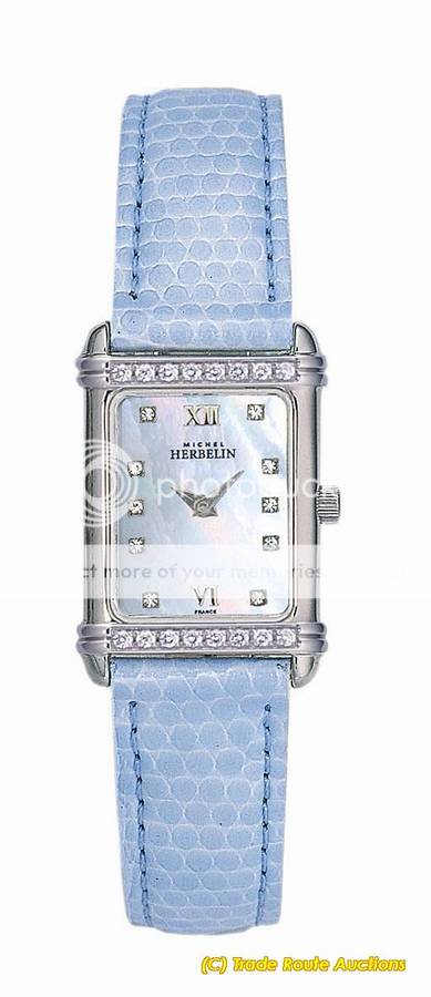 MICHEL HERBELIN LADIES LEATHER BAND WATCH - 1706/16X60BL *** R 9,000-00 ***