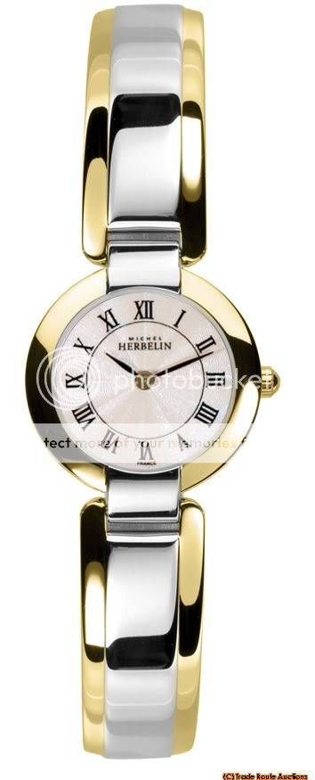 MICHEL HERBELIN GOLD PLATED TWO TONE BRACELET WATCH 17145/BT08 - *** R 8,000-00 ***