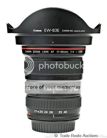 CANON EF 17-40mm f/4L ULTRASONIC Ultra Wide Angle Zoom Lens - Canon SLR Cameras + Canon Hood EW-83E