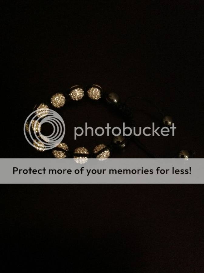 Crystal shambala bracelet in white ICE