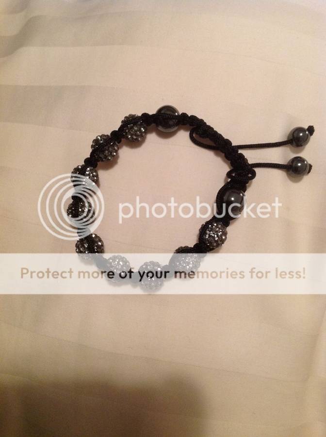 Crystal shambala bracelet in silver