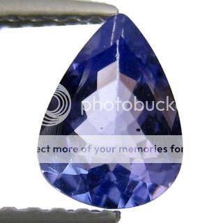 LOVELY!  0.62Ct. PEAR FACET RICH AA+ BLUE 100% NATURAL TANZANITE