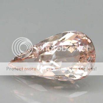 STUNNING 1.19CT. TEARDROP FACET 100% NATURAL SOFT PINK MORGANITE