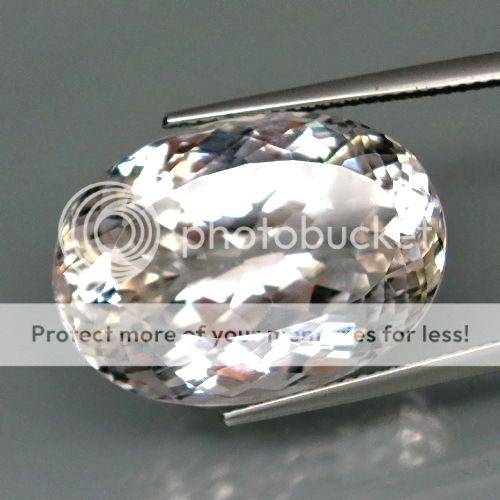 30.65CT!  TOTALLY NATURAL RARE OVAL FACE PLATINIUM KUNZITE!! OVAL FACET 100% UNTREATED.