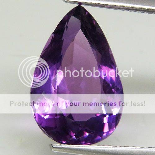 BEAUTIFUL DEEP RICH  PURPLE 6.44CT. PEAR FACET 100% NATURAL AMETHYST