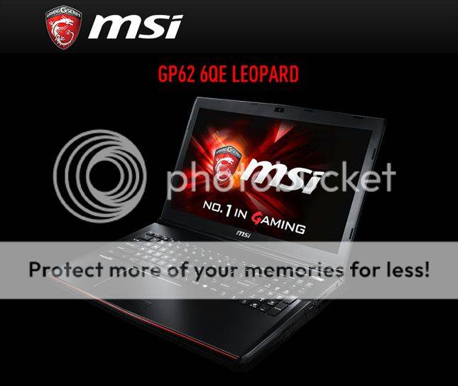 MSI GP62 6QE Leopard Pro i7 6th gen