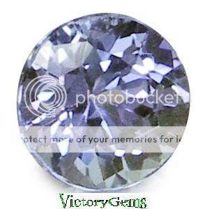Stunning violet blue tanzanite round vvs 0.18ct