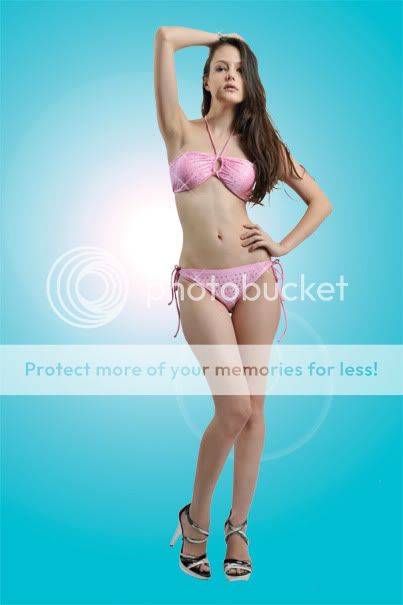 Rhinestone Bikini Swimwear Pink - Large *spring special*