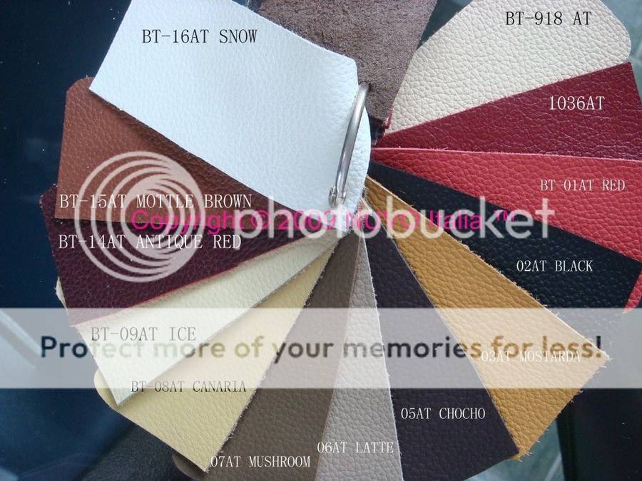 Leather samples nuvo italia