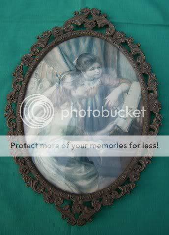Domed Oval Wall Hanging Piano Scene