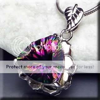 SUPERB!!! MYSTIC TOPAZ 925 Sterling Silver PENDANT - 100% Natural Earth mined