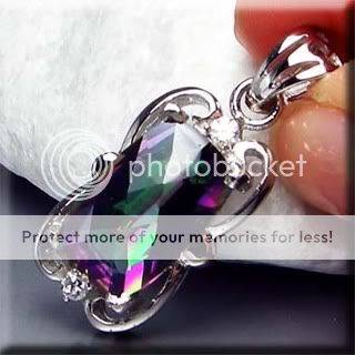 STUNNING! MYSTIC TOPAZ 925 Sterling Silver PENDANT - Simply stunning!