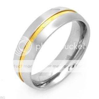 Elegant and Beautiful Gents Ring Made in 14K/StSl Gold Plated Stainless Steel