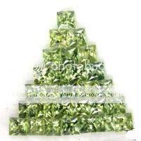 DAZZLING 28PCS GREEN PRINCESS CUT SAPPHIRES 1.79CTS