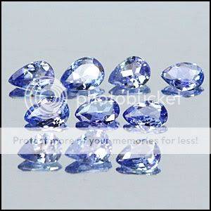 WOW!! 2.60 Cts Violet Tanzanite Pear 5x4mm 10 Piece Lot . No Reserve! Top class!