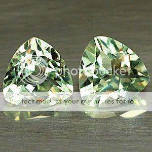 2.00 CT.Matched Pair Top Luster Green Color Amethyst Gemstones  - Birthstone for February