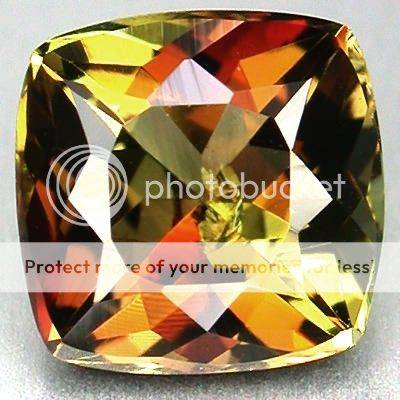 AMAZING!! 0.91CT UNHEATED! VVS GREEN RED ANDALUSITE CUSHION