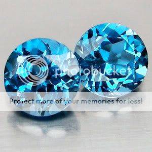 2.05 CT.Matched Pair Top Luster Deep London Blue Topaz Gemstones  - SEE ALL MY ITEMS
