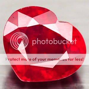 1.60ct.Ravishing! Heart Shape Top Blood Red Ruby Nice! Ruby Gemstone .VALENTINES SPECIAL!