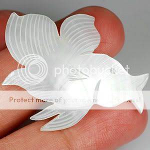 STUNNING 8.27 CT. Natural Pearl Fish Carving White HANDMADE  - No Reserve!