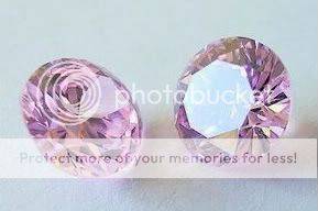 2 LAB CREATED RUSSIAN PINK DIAMONDS 6MM - FINEST LAB CREATED DIAMOND