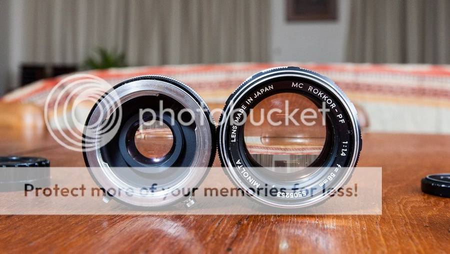 Minolta 58mm F1.4 Fast Manual Lens & 2x Teleconverter *Use on Mirrorless Digital Body* MC Rokkor PF