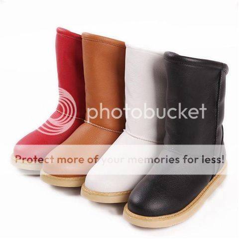 Comfortable Vogue Office Lade Womens Imitation Leather Boots Size 2--6 Four Color