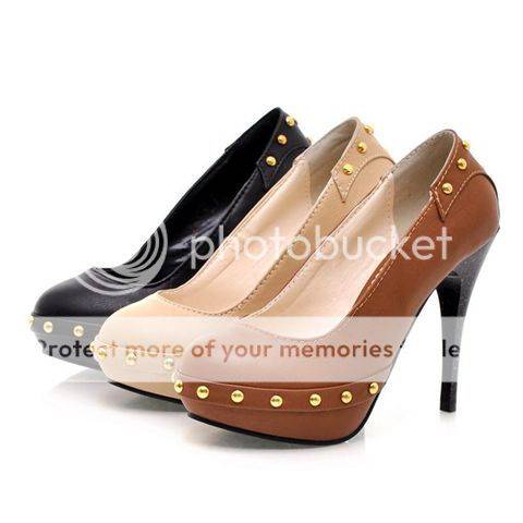 Vogue Office Lade Womens Imitation Leather High-heeled Shoes Size 2--6.5 Three Color