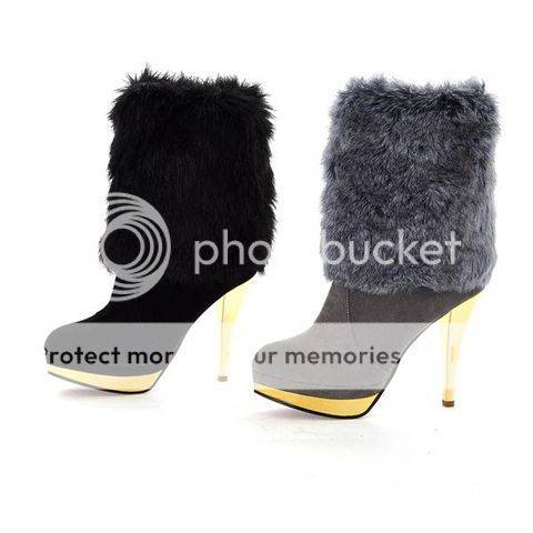 Vogue Women Office Lady Swede Leather High-Heeled Shoes Boots Size 2--6 Two Color
