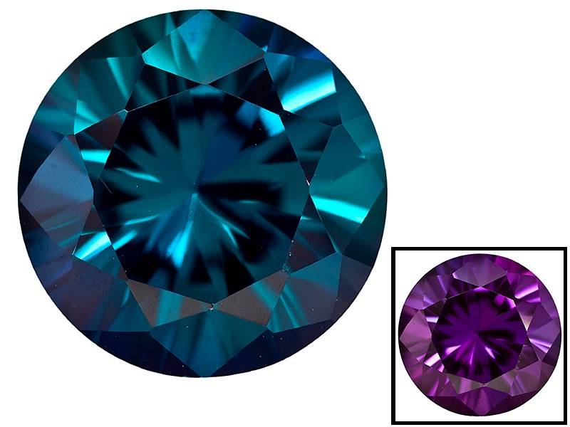 Lab Created Color Change Alexandrite 9mm