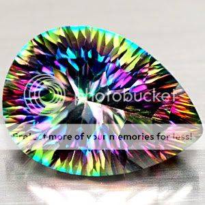 11.20ct.WONDERFUL! Pear Cut Top Multi Rainbow Colour Quartz gemstone  - 100% Money back guarantee!!
