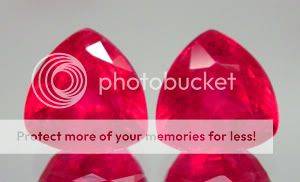 GREAT PAIR! 2.80ct.Rich AAA Vermillion Red Ruby Africa Gemstones - Madagascar - NICE!