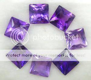 3.85ct.*(7pcs) Top Purple 5mm Princess Cut Amethyst Gemstone LOT - SHIPPED FROM WITHIN SOUTH AFRICA