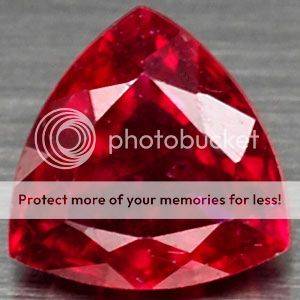 1.00Cts .Trilliant Cut Top Blood Red Natural Ruby (Madagascar) - SHIPPED FROM WITHIN SOUTH AFRICA!!