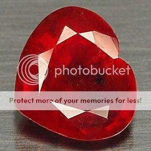 2.90ct.EXQUISITE! Rich Crimson Red Heart Shape Ruby Gemstone - Madagascar - NICE!