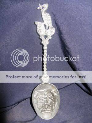 Antique Teniers Pewter spoon