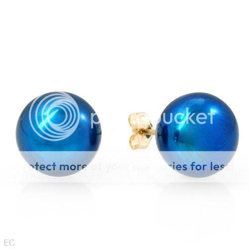 Attractive Stud Earrings With Genuine 9.5-10.0mm Cultured Freshwater Pearls Beautifully Crafted in 1