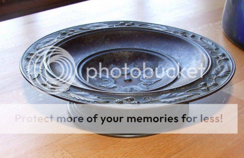 Antique, numbered E G Zimmermann Hanau cast iron ornamental dish, late 1800's