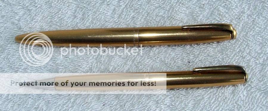 Rare SECRETARY PEN CO. fountain pen and mechanical pencil set, 14ct nib