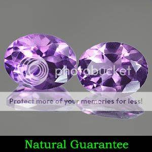 STUNNING!!! 3.41Cts**(2Pcs.)***Matched Pair Top Purple Oval Amethyst Gemstones
